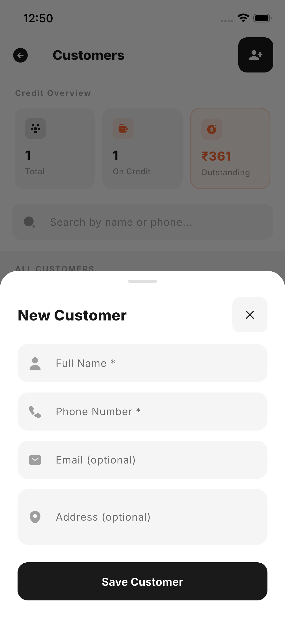 Create customer
