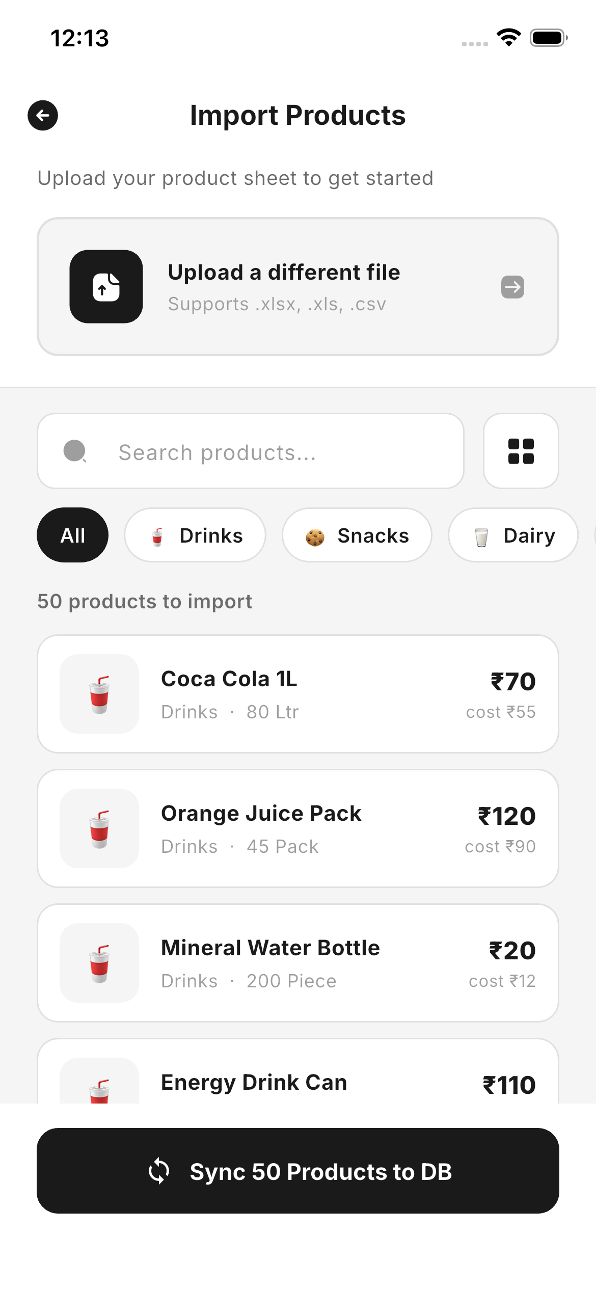 Bulk CSV Import